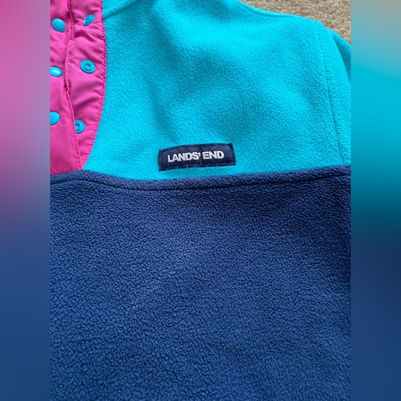 Lands End PS like new multicolor fleece - Picture 5 of 9